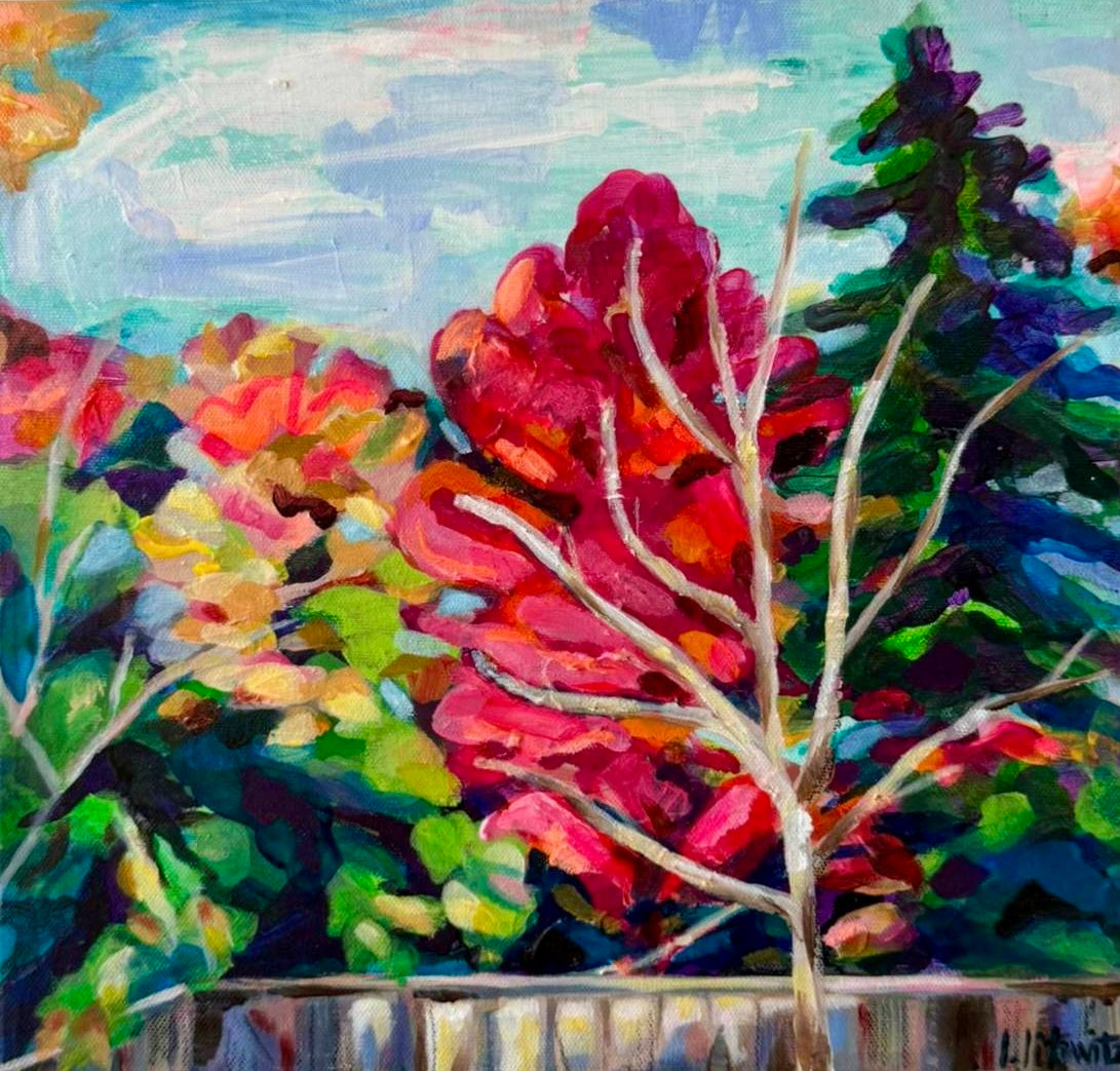 My Fall View, 12" x 12"