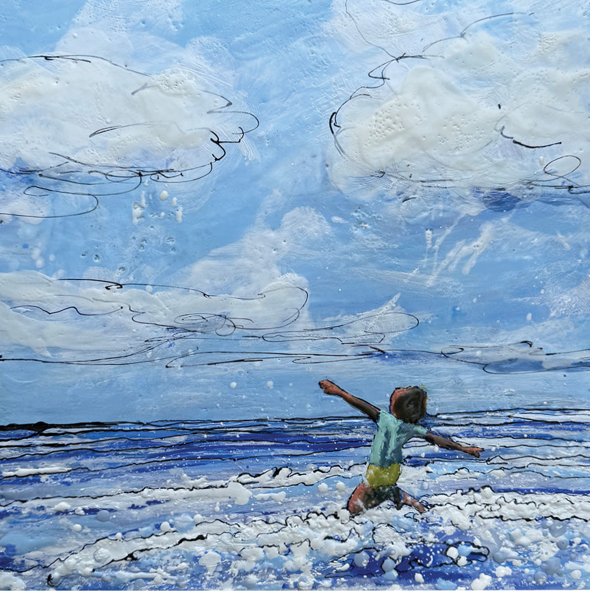 Wave Jump Ballet, 12" x 12"