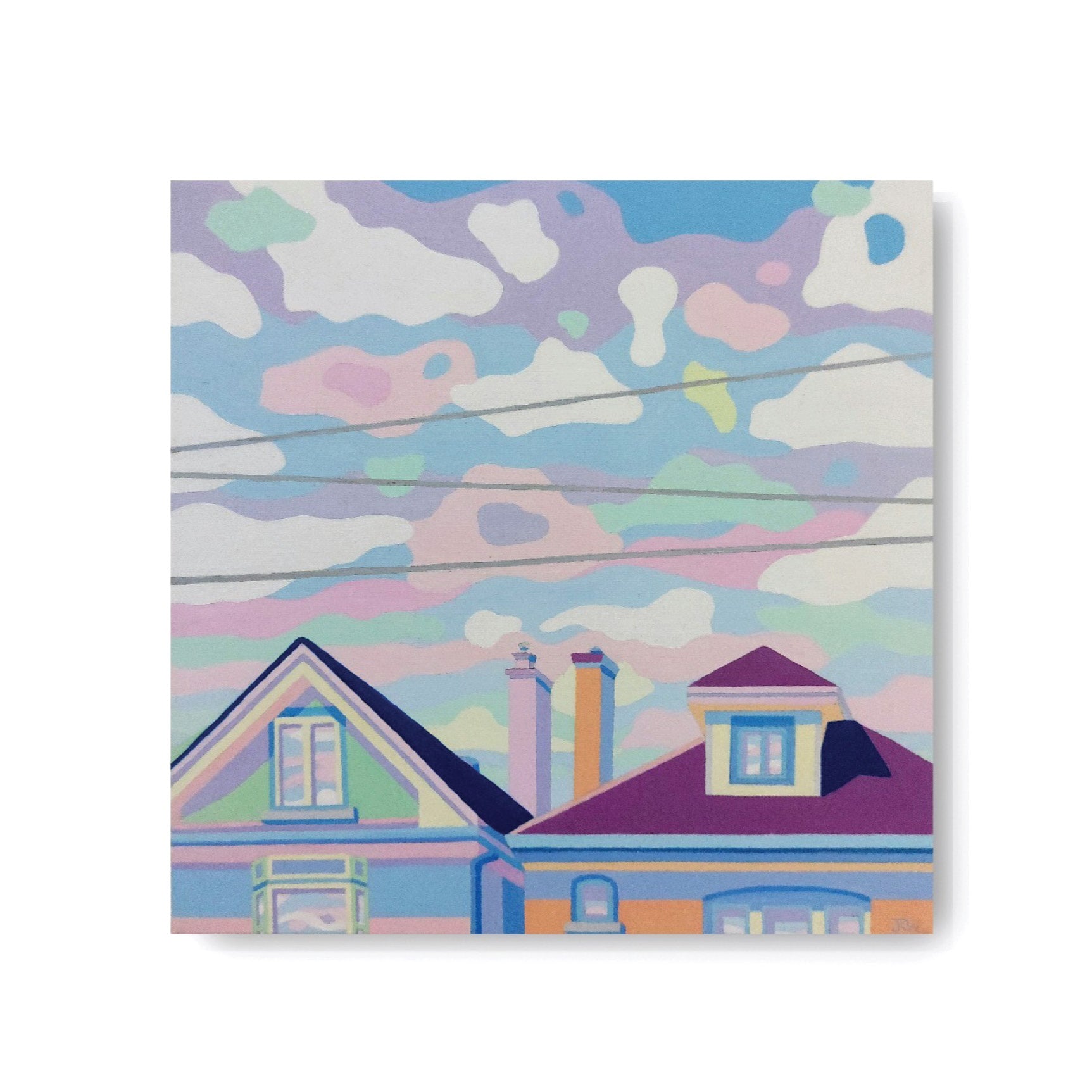Jodi Kitto-Ward "Dwellings 8" abstract landscape painting Canadian Artist